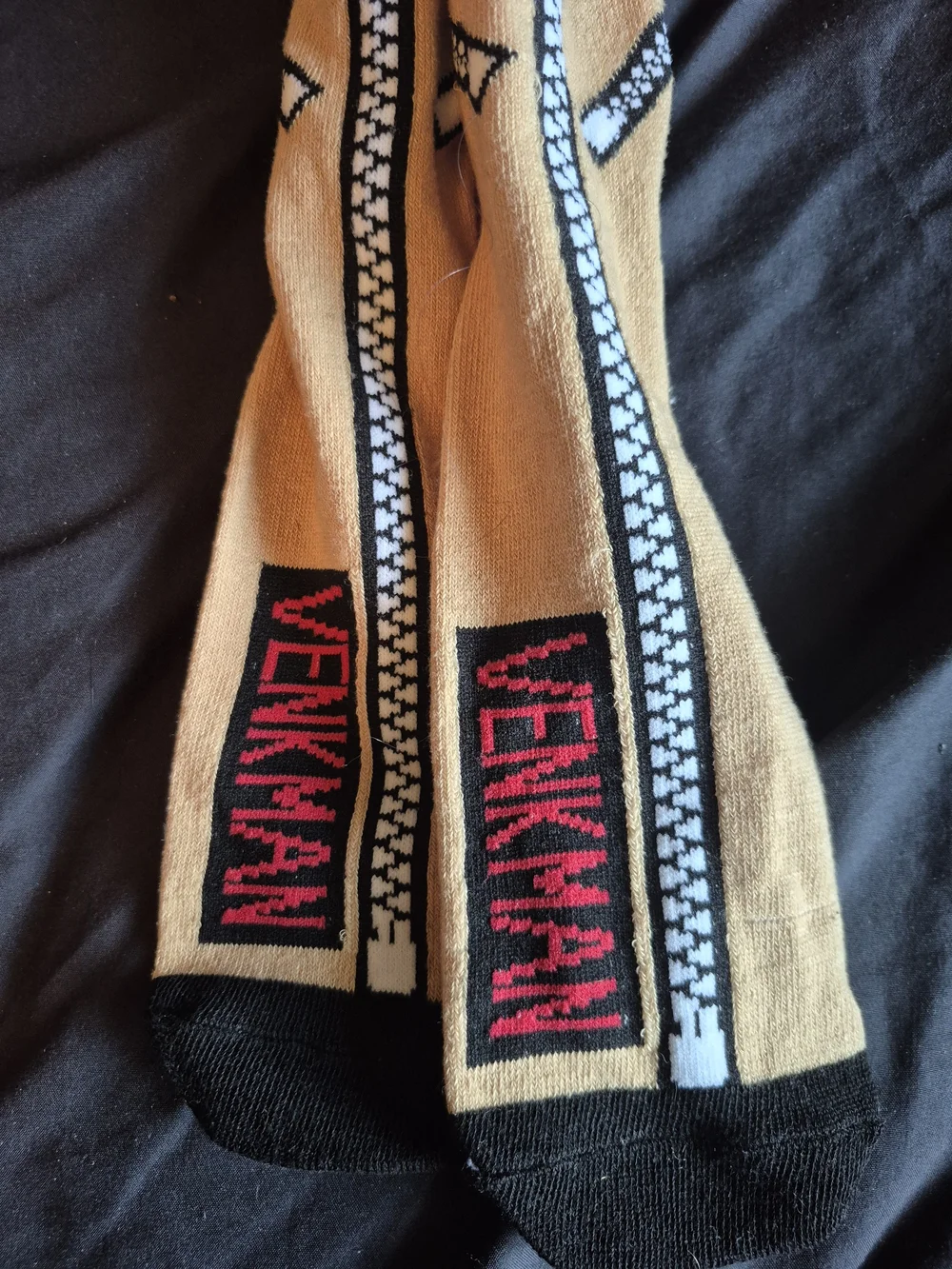 Ghostbusters Logo Crew Socks in Tan & Black